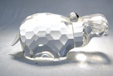 SWAROVSKI CRYSTAL LARGE HIPPO      BOX + CERT  015187 RARE