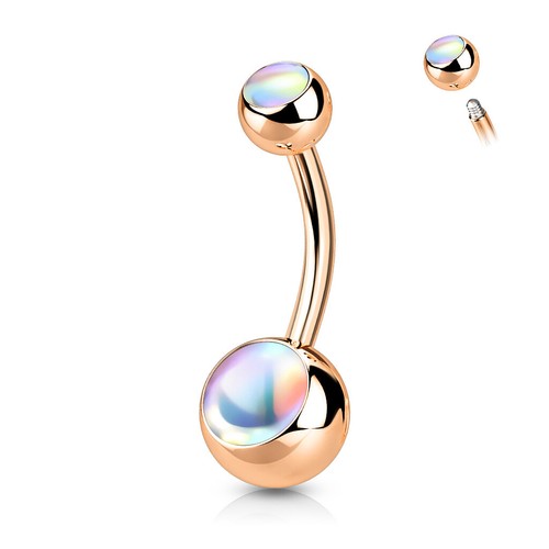 Steel belly bar - steel, iridescent