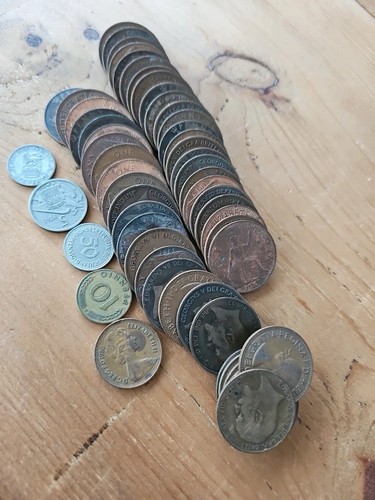 Pre decimal old pennies - , x50