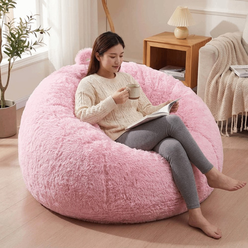 Fluffy plush lazy sofa - fluffy,