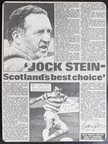 Jock stein signed 1978 - jock,