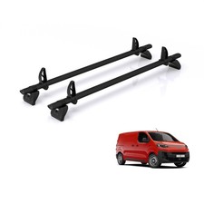 Fiat Scudo Roof Rack for 2022+ 2x Roof Bars Rhino Kammbar Black