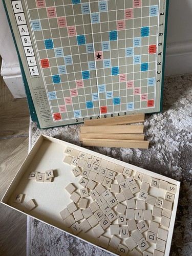 Vintage wooden scrabble - vintage,