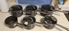 Set of 6 Anolon Professional Saucepans made by Meyer