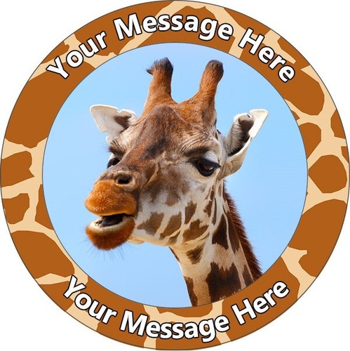 Giraffe personalised cake - giraffe,