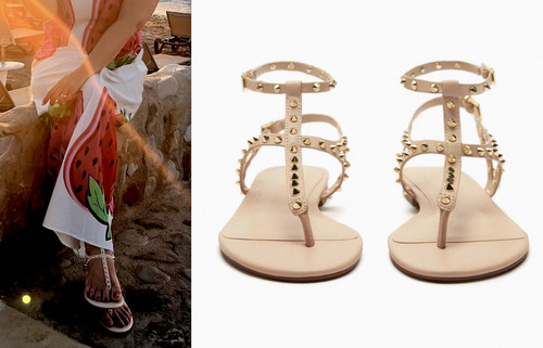 Zara leather sandals flat - leather,