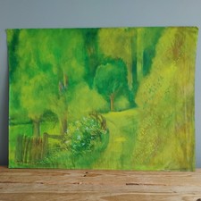 Original Gouache Park Scene