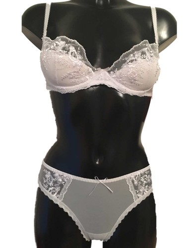 White underwired bra 34c - white, &