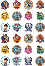 24 Paw Patrol Cupcake Stand Up Cake Toppers Edible Rice Wafer Paper Decorations