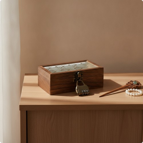 Display case with - with, lid