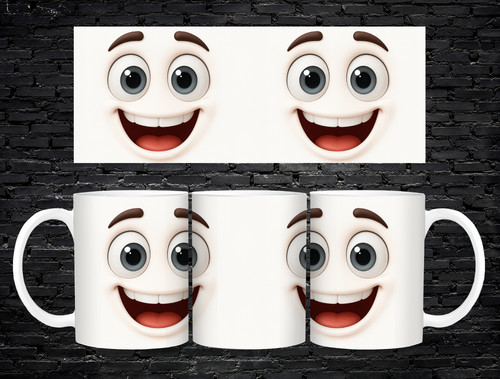 Funny smiley face mug 11oz - smiley,
