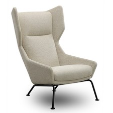 Nest Nicolai Vista Linen Fabric & Black Metal Accent Chair RRP £899