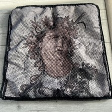 Cushion Cover M&S X 2 Mosaic Print 19 X 19 Grey Pink Zip Close Decent Condition