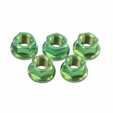 5x Green M10x 1.25 Titanium