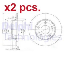 X2 PCS REAR BRAKE DISC ROTOS