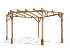 Wooden Pergola Corner Kit Plants Frame 3m x 3m Utopia Diamond, Dunster House