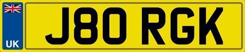 George jorge number plate - k,