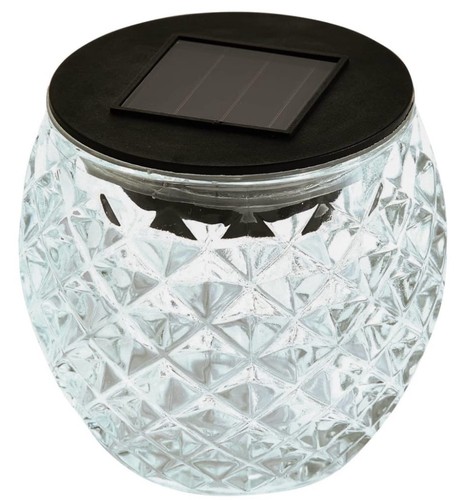 Solar powered faceted - faceted, glass