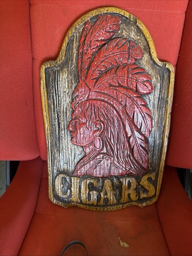 Antique cigar sign - sign, indian