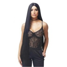 Women's Adult Black Wig Halloween Costume One Size  New Long Cher 2495901