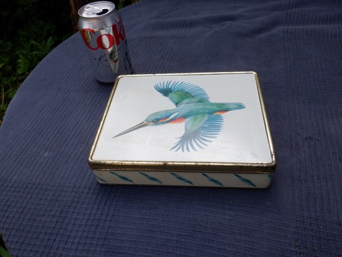 Vintage kingfisher design tin - vintage,