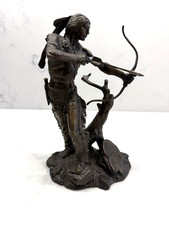 Jim Ponter 1992 Franklin Mint BRONZE Sculpture Native American Indian