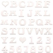 8cm White Painted Wooden Numbers and Alphabets -  Wooden Letters Home Craft