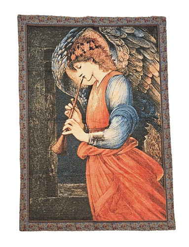 Angel playing flageolet - playing, a