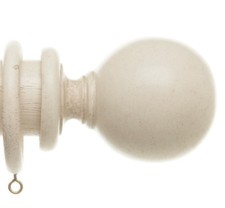 UNPAINTED 45mm SECONDS French Ashley BALLON Curtain Pole FINIAL (ref: laura)END