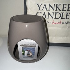 New Yankee candle wax melt candle burner holder in egg grey
