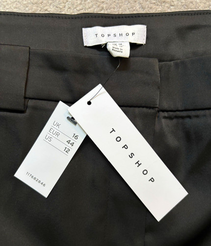 Topshop black satin mini - topshop, skirt