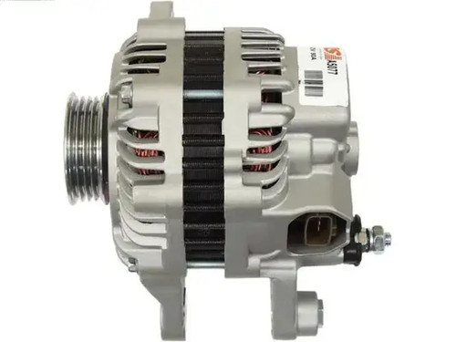 Alternator with belt pulley