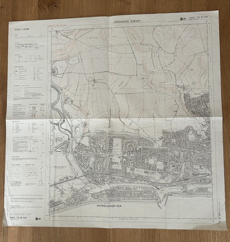 Folded ordnance survey sheet - survey,
