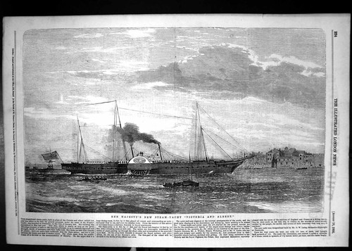 Old antique print - antique, 1855