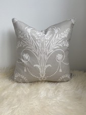 HANDMADE cushion cover 43cms Laura Ashley Josette Dove Grey Fabric