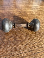 Victorian Brass Door Knobs Handles Reclaimed Antique Round  Vintage