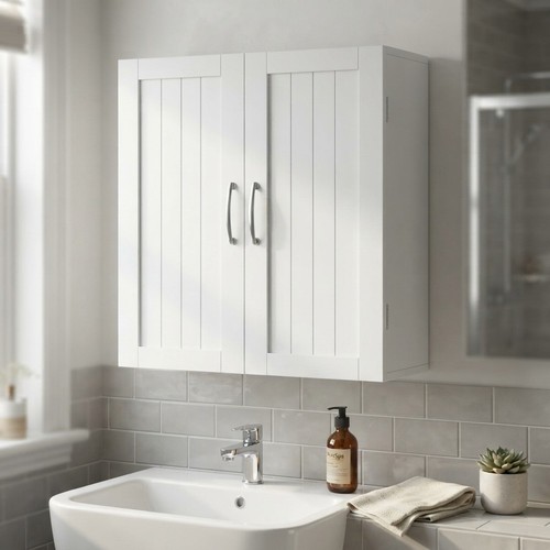 White wooden bathroom - wooden,