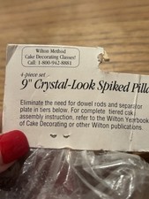 Wilton 9" Spiked Column Cake Decorating Supports Pillars , set of 4 