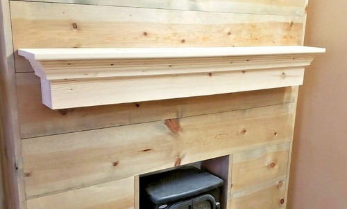 Real pine chunky mantle shelf - pine,