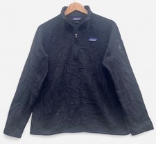 Patagonia Women's Better Sweater Quarter Zip Black Fleece - Large
