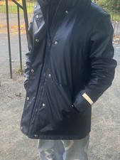 Girls M&S Navy Waterproof Jacket With Hood And Zip Age 9-10 Years