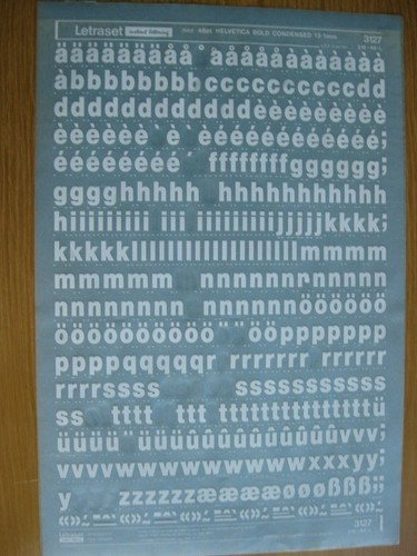 Letraset lower case - x,