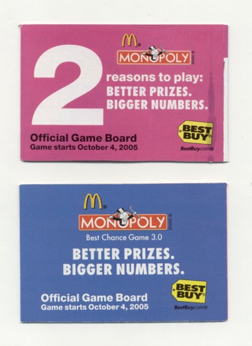 Mcdonald monopoly 2005 - monopoly,