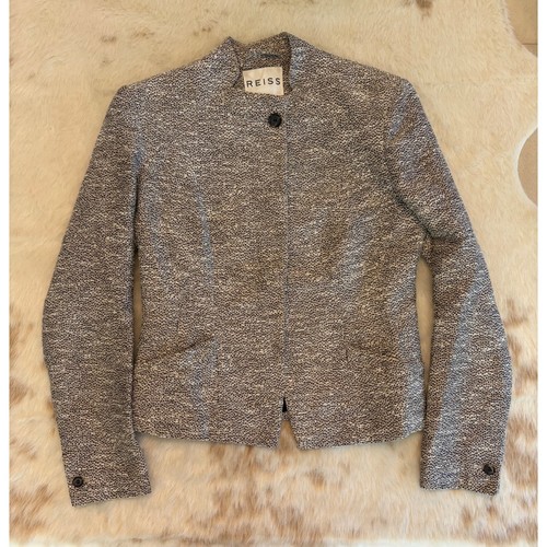 Reiss tweed stand - tweed, collar