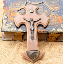 Wooden wall cross crucifix - wall,