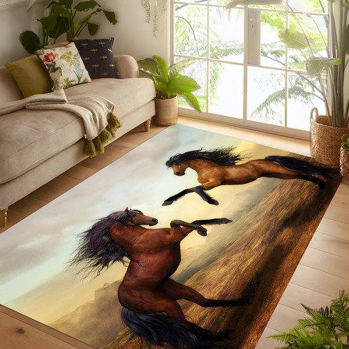 Brown horses design area non - brown,