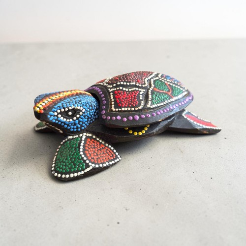 Tribal hand painted wooden - hand‑painted,