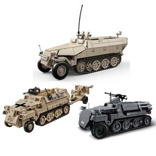 WW2 SD.KFZ 251 Half-Track Armoured Vehicle Building Bricks Set