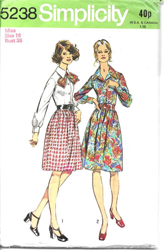 Vintage 1972 shirtwaist - , dress