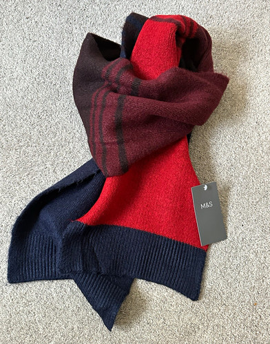Ladies scarf red - red, navy